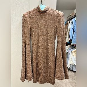 Revolve x Michael Costello Gold Dress